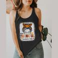 One Thankful Teacher's Aide Messy Bun Thanksgiving Fall Flowy Tank, funny design One Thankful Teacher's Aide Messy Bun Thanksgiving Fall Flowy Tank, funny design