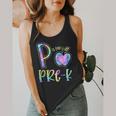 P Is For Pre-K Preschool Teacher Tie Dye Back To School Flowy Tank, funny design