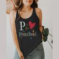 P Is For Preschool Teacher Student Back To School Flowy Tank, funny design