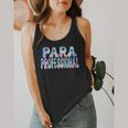 Paraprofessional Groovy Back To School Cute Teachers Women Flowy Tank, funny design