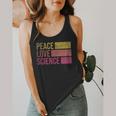 Peace Love Science Lovers Math Chemistry Teacher Flowy Tank, funny design Peace Love Science Lovers Math Chemistry Teacher Flowy Tank, funny design