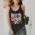 Preppy Fourth Grade Back To School 4th Grade Teacher Girls Flowy Tank, funny design