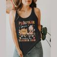 Pumpkin Spice Makes Teacher Nice Retro Fall Spooky Season Flowy Tank, funny design