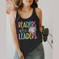 Readers Are Leaders Reading Book Lovers Teacher Women Kids Flowy Tank, funny design Readers Are Leaders Reading Book Lovers Teacher Women Kids Flowy Tank, funny design