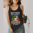 Retired But Forever a Teacher At Heart Teacher Retirement Flowy Tank, funny design