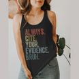 Retro ALways Cite Your Evidence Bruh ELA Teacher For Men Women Kids Flowy Tank, funny design