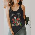 Santa's Favorite Music Teacher Christmas Santa Hat Matching Flowy Tank, funny design