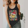 Santas Favorite Teacher Retro Groovy Smile Face Christmas Flowy Tank, funny design Santas Favorite Teacher Retro Groovy Smile Face Christmas Flowy Tank, funny design