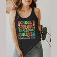 School's Out Forever Retirement 2026 Retro Retired Teacher Flowy Tank, funny design