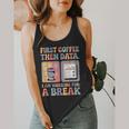 Special Education First Coffee Then Data Retro SPED Teacher Flowy Tank, funny design Special Education First Coffee Then Data Retro SPED Teacher Flowy Tank, funny design