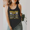 Spelling Bee Costume For a Halloween Teacher Pun Women Flowy Tank, funny design