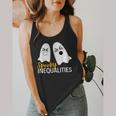 Spooky Ghost Inequalities Halloween Math Teacher Flowy Tank, funny design