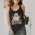 Spooky Teacher Groovy Retro Ghost Teacher Halloween 2023 For Men Women Kids Flowy Tank, funny design Spooky Teacher Groovy Retro Ghost Teacher Halloween 2023 For Men Women Kids Flowy Tank, funny design