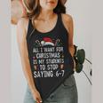 Stop Saying 6-7 Teacher 67 Christmas Meme Six Seven Flowy Tank, funny design