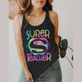 Super Teacher Back To School Apple Tie Dye First Day Flowy Tank, funny design Super Teacher Back To School Apple Tie Dye First Day Flowy Tank, funny design