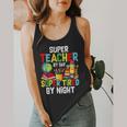 Super Teacher By Day Super Tired By Night Flowy Tank, funny design Super Teacher By Day Super Tired By Night Flowy Tank, funny design