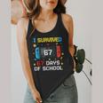 I Survived 67 Days Of School 67 Teacher Squad Matching Flowy Tank, funny design I Survived 67 Days Of School 67 Teacher Squad Matching Flowy Tank, funny design