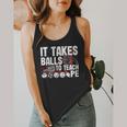 It Takes Balls To Teach Pe Teacher Chaos Coordinator US Flag Flowy Tank, funny design