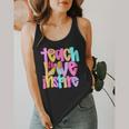 Teach Love Inspire Preppy Back To School Teacher Women Flowy Tank, funny design Teach Love Inspire Preppy Back To School Teacher Women Flowy Tank, funny design