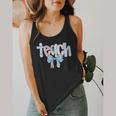 Teach Teacher Coquette Bow Pencil Back To School First Day Flowy Tank, funny design Teach Teacher Coquette Bow Pencil Back To School First Day Flowy Tank, funny design