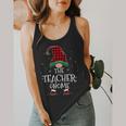 Teacher Gnome Xmas Family Matching Plaid Christmas Gnomes Flowy Tank, funny design Teacher Gnome Xmas Family Matching Plaid Christmas Gnomes Flowy Tank, funny design