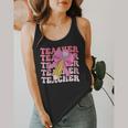 Teacher Pencil Back To School Groovy Pink Teacher First Day Flowy Tank, funny design Teacher Pencil Back To School Groovy Pink Teacher First Day Flowy Tank, funny design
