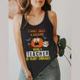 Being a Teacher Is Scary Enough Halloween Flowy Tank, funny design Being a Teacher Is Scary Enough Halloween Flowy Tank, funny design