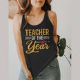 Teacher Of The Year Men Women Teachers Flowy Tank, funny design Teacher Of The Year Men Women Teachers Flowy Tank, funny design