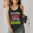 Teachers Love Brains Skeleton Halloween Teacher Funny Flowy Tank, funny design Teachers Love Brains Skeleton Halloween Teacher Funny Flowy Tank, funny design