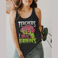 Teachers Love Brains Zombie Teacher Halloween Zombies Flowy Tank, funny design Teachers Love Brains Zombie Teacher Halloween Zombies Flowy Tank, funny design