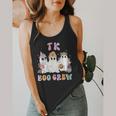 TK Boo Crew Retro Groovy Halloween Floral Ghost TK Teacher Flowy Tank, funny design