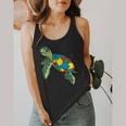Turtle Puzzle Pieces For Autism Awareness Kids Women Teacher Flowy Tank, funny design