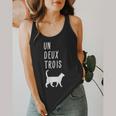 Un Deux Trois Cat Shirt French Teacher Flowy Tank, funny design Un Deux Trois Cat Shirt French Teacher Flowy Tank, funny design