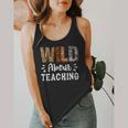 Wild About Teaching Teacher Lover Animals Leopard Zebra Flowy Tank, funny design Wild About Teaching Teacher Lover Animals Leopard Zebra Flowy Tank, funny design