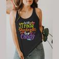 Will Trade Students For Candy Teacher Halloween Costume Flowy Tank, funny design
