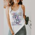100 Days Of School Girls Teacher 100th Day Unicorn Outfit Flowy Tank, funny design