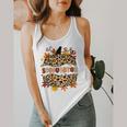 Autumn Fall SPED ED Teacher Thankful Grateful Pumpkin Retro Flowy Tank, funny design