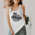 Back To School Checkered Apple Teacher Checkerboard Teacher For Men Women Girls Kids Flowy Tank, funny design