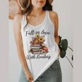 Fall In Love With Reading Book Autumn Teachers Pumpkins Flowy Tank, funny design Fall In Love With Reading Book Autumn Teachers Pumpkins Flowy Tank, funny design