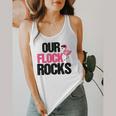 Our Flock Rocks Flamingo Mother's Day Teacher Flowy Tank, funny design Our Flock Rocks Flamingo Mother's Day Teacher Flowy Tank, funny design