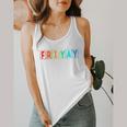 Happy Fri Yay Teacher Friday Flowy Tank, funny design Happy Fri Yay Teacher Friday Flowy Tank, funny design