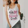 Hello Second Grade First Day Of School Coquette Teacher Girl Flowy Tank, funny design