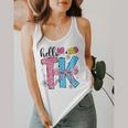 Hello TK Transitional Kindergarten Back To School Teacher Flowy Tank, funny design