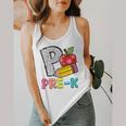 P Is For Pre-K Teacher Pencil Apple Back To School Flowy Tank, funny design P Is For Pre-K Teacher Pencil Apple Back To School Flowy Tank, funny design
