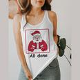 Retro All Done Christmas Special Ed Teacher Team Santa Women Flowy Tank, funny design