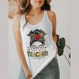Teacher Life Messy Bun Glasses Leopard Sunflower Flowy Tank, funny design Teacher Life Messy Bun Glasses Leopard Sunflower Flowy Tank, funny design