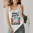 When I Grow Up I Want To Be Teacher Kids Flowy Tank, funny design When I Grow Up I Want To Be Teacher Kids Flowy Tank, funny design