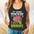 3rd Grade Teachers Love Brains Zombie Teacher Halloween Flowy Tank, gift for family, gift for coworker
