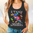 Autism Awareness Teacher I Teach Awesome Superheroes Flowy Tank, gift for family, gift for coworker Autism Awareness Teacher I Teach Awesome Superheroes Flowy Tank, gift for family, gift for coworker