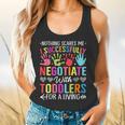 Childcare Teacher Negotiate With Toddlers Daycare Provider Men Women Girls Kids Flowy Tank, gift for family, gift for coworker